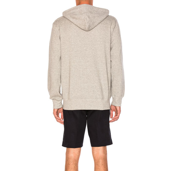 COMME DES GARCONS PLAY GRAY FULL ZIP HOODIE WITH RED HEART SIZE EXTRA LARGE - Picture 10 of 15